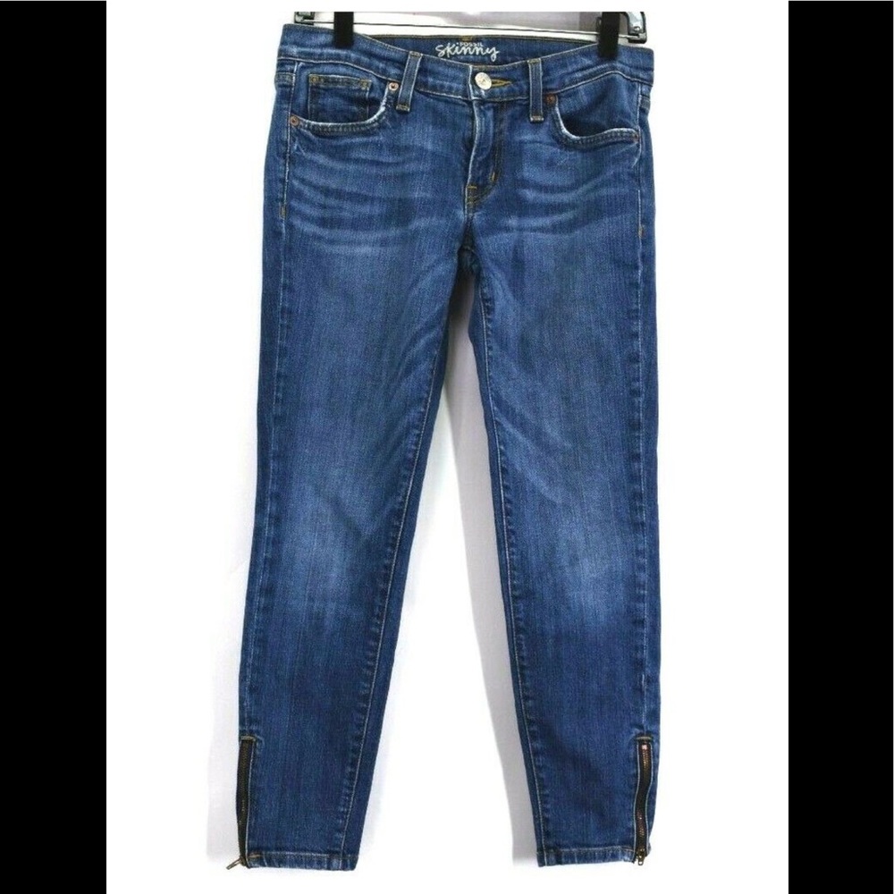 Fossil skinny crop jeans zipper ankle 30 /10